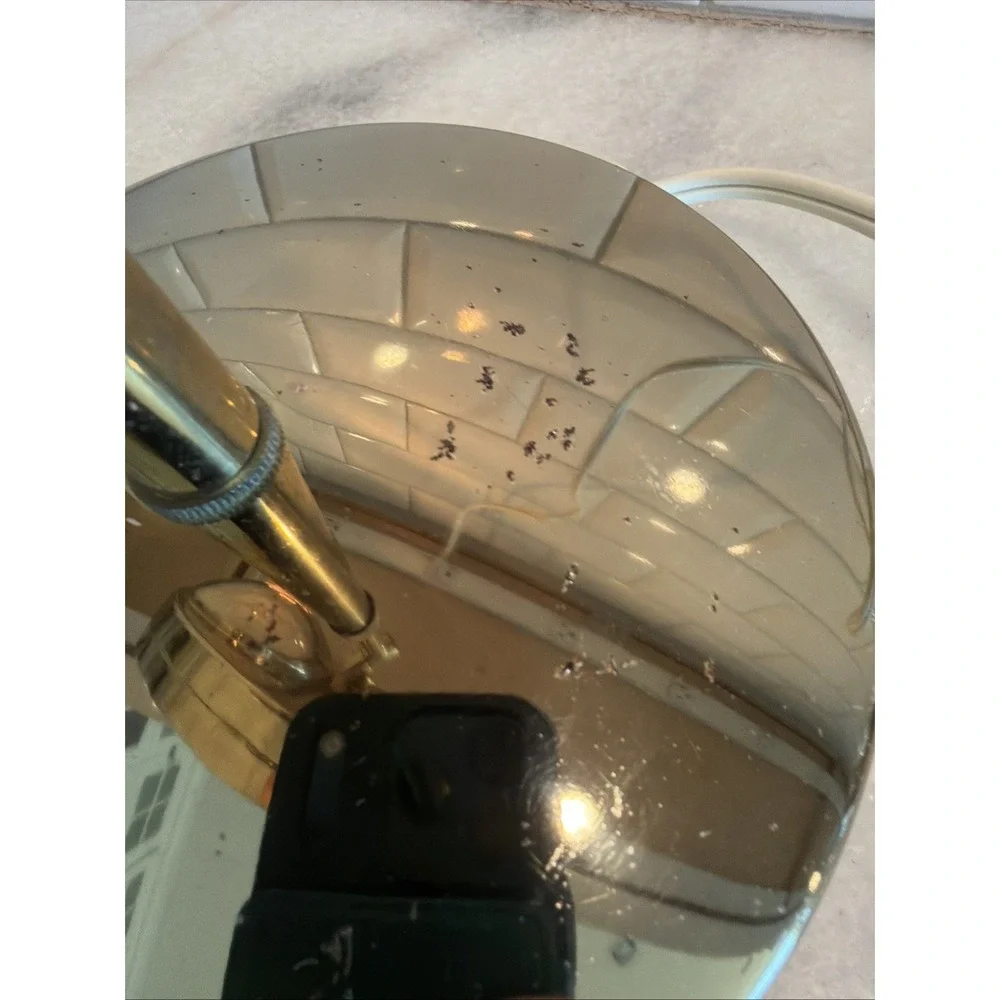 Vintage Jerdon 1980's Brassgold Lighted Vanity Mirro 10in Mirror 16in Tall GW995